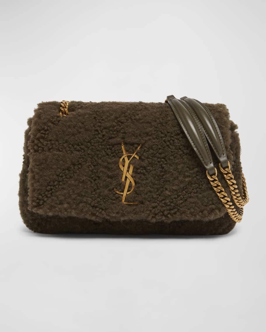 Saint Laurent Jamie Small YSL Shoulder Bag in Lamb Shearling Fur | Neiman Marcus