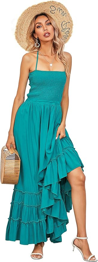 R.Vivimos Womens Summer Cotton Sexy Backless Long Dresses | Amazon (US)