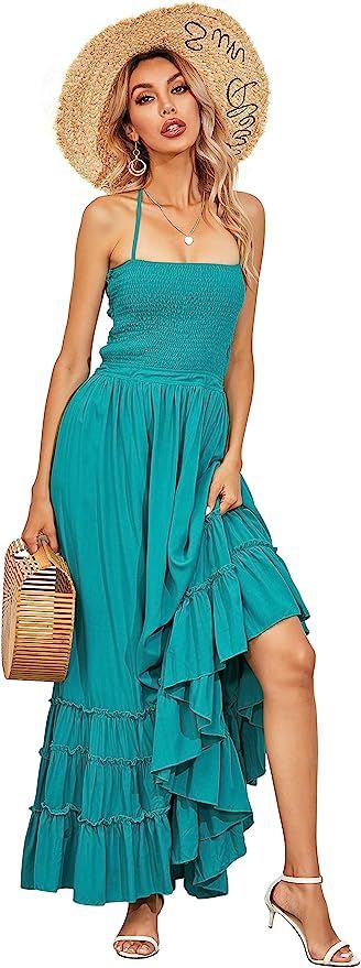 R.Vivimos Womens Summer Cotton Sexy Backless Long Dresses | Amazon (US)