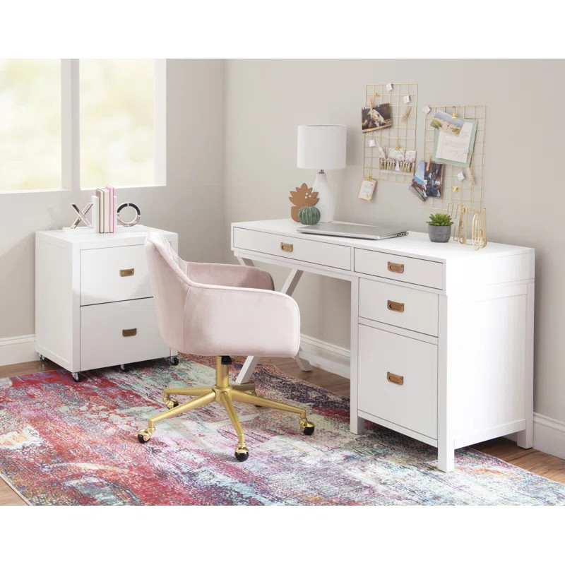 Makan Modern Writing Desk with Drawers | Wayfair North America