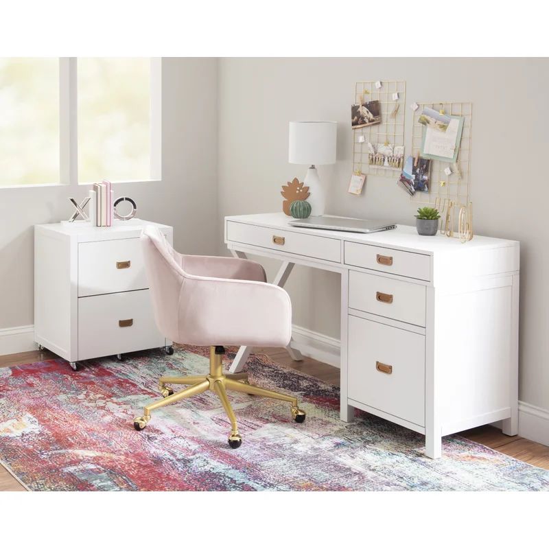 Makan Modern Writing Desk with Drawers | Wayfair North America