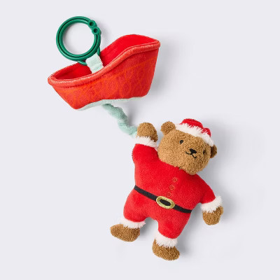 Holiday Santa Bear Pull Toy - Cloud Island™ | Target