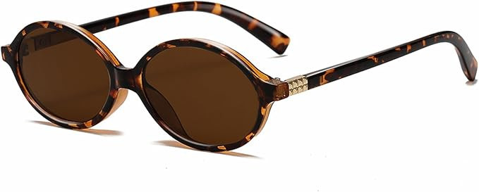 Retro Oval Sunglasses for Women Men Trendy Round Sunnies 90s Vintage Style | Amazon (US)
