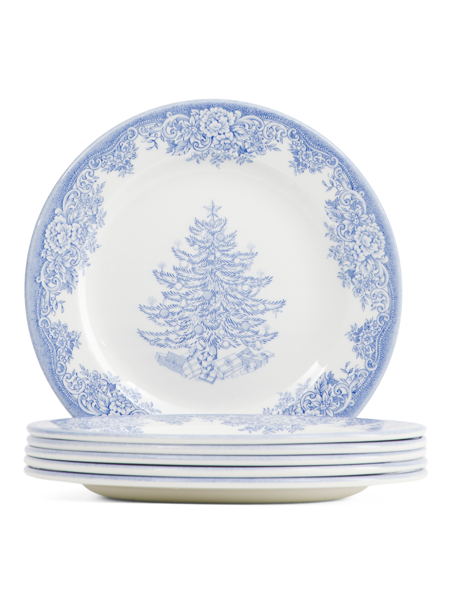 6pk Christmas Tree Plates | TJ Maxx