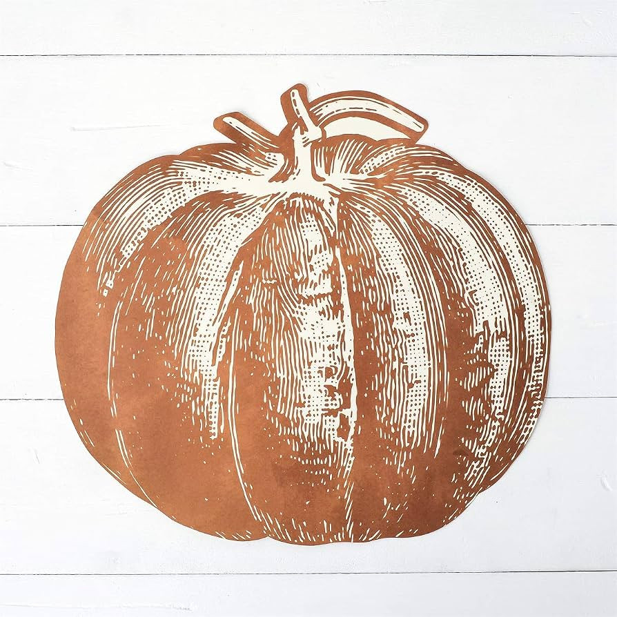 Die Cut Pumpkin Paper Placemat Set of 12 American Made | Amazon (US)