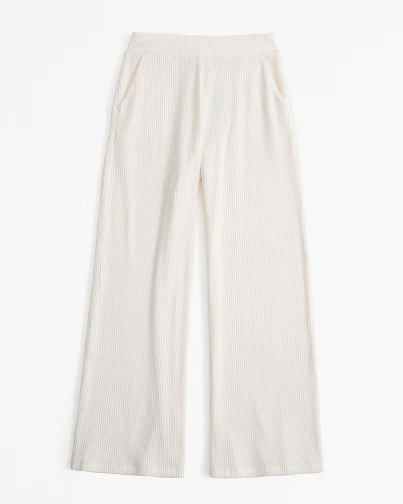 Brushed Rib Wide Leg Pant | Abercrombie & Fitch (US)