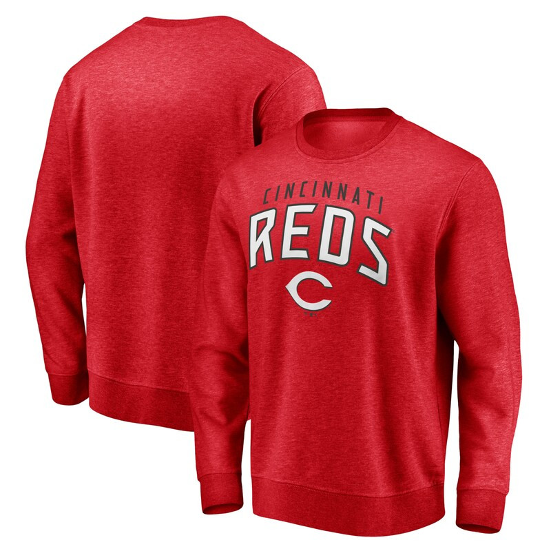 Men's Fanatics Branded Red Cincinnati Reds Gametime Arch Pullover Sweatshirt | Fanatics