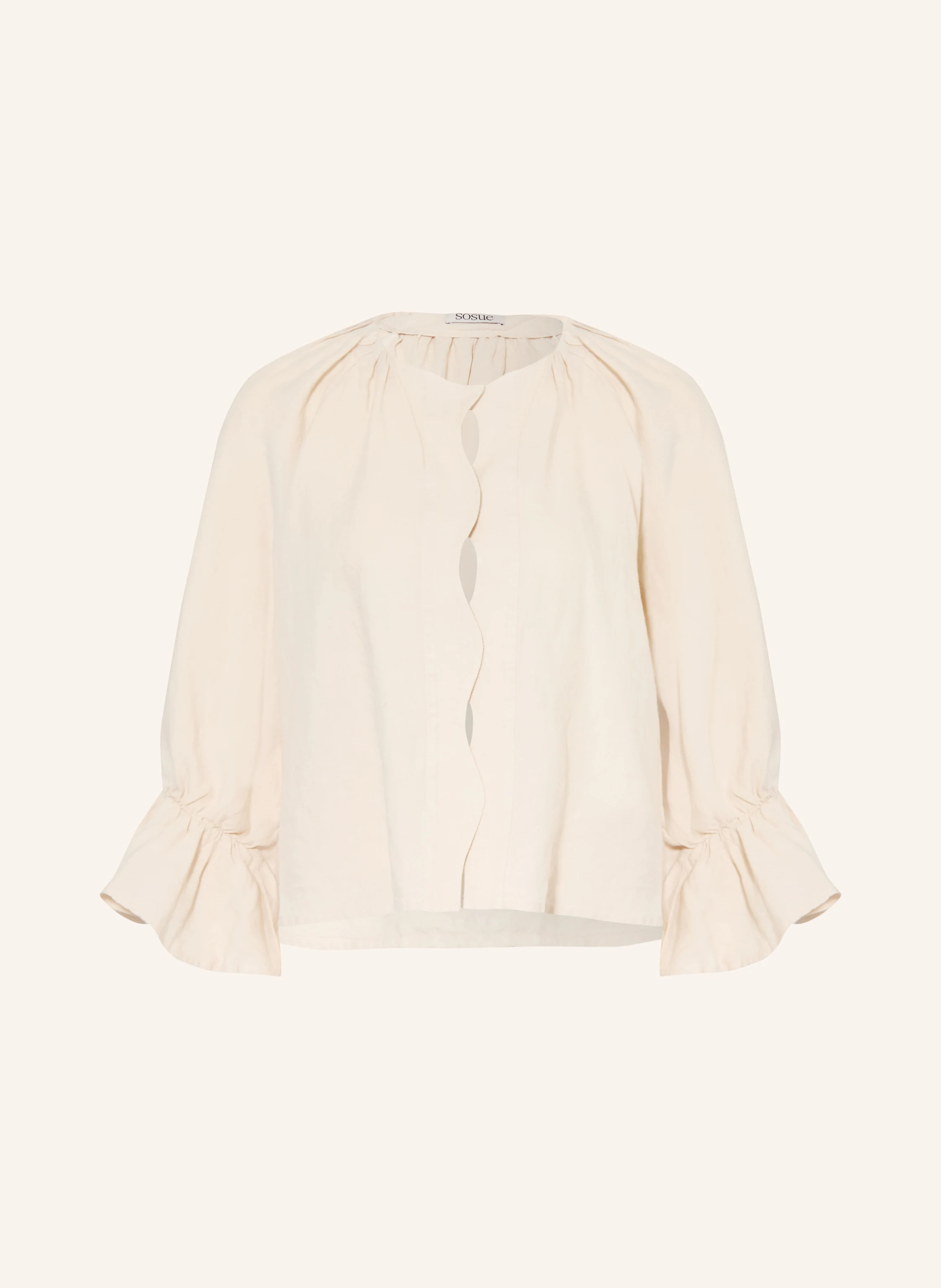 SoSUE Blusenshirt mit R\u00fcschen aus Leinen in beige | Breuninger (DACH)