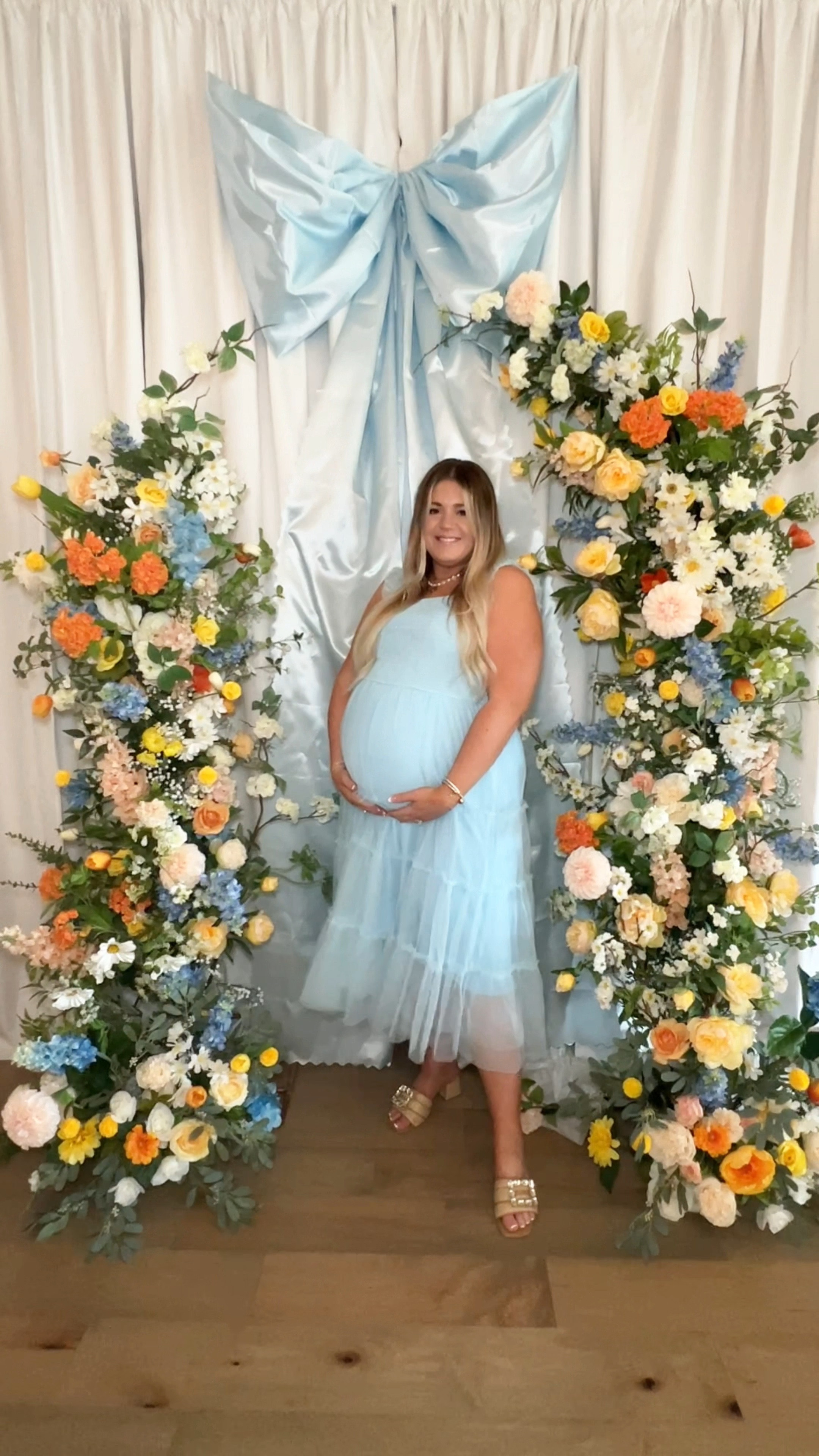 Ootd check from my baby shower this weekend 🩵 It was truly so dreamy!! Huge thank you to my bestie @alexa.elizabeth.style for putting all of this together and hosting! ❤️ Will share more details soon! 

Baby shower dress, blue dress, maternity dress, bump style

#LTKBump #LTKMidsize #LTKFindsUnder100
