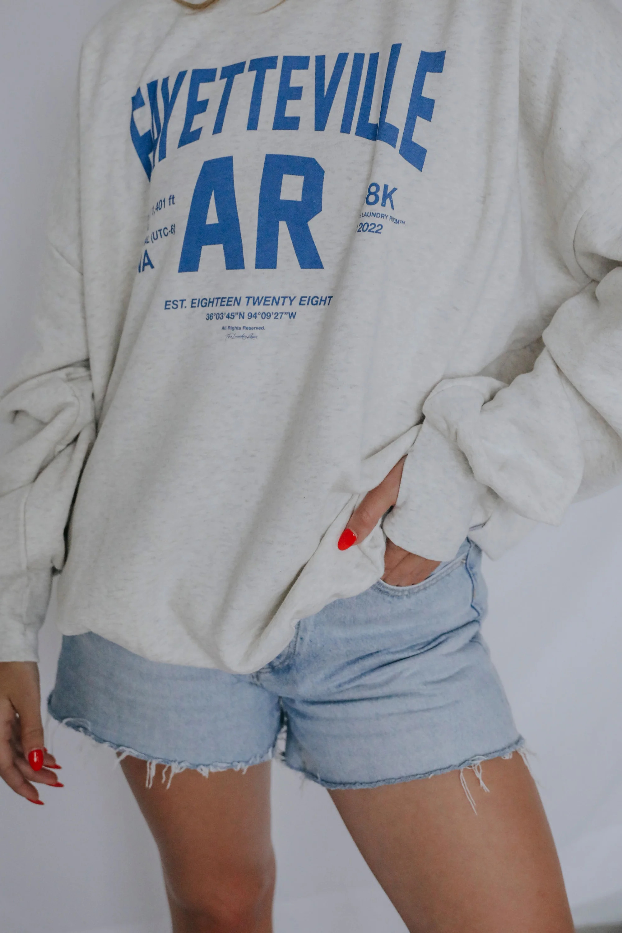 fayetteville ar x the laundry room: sweatshirt - grey | RIFFRAFF