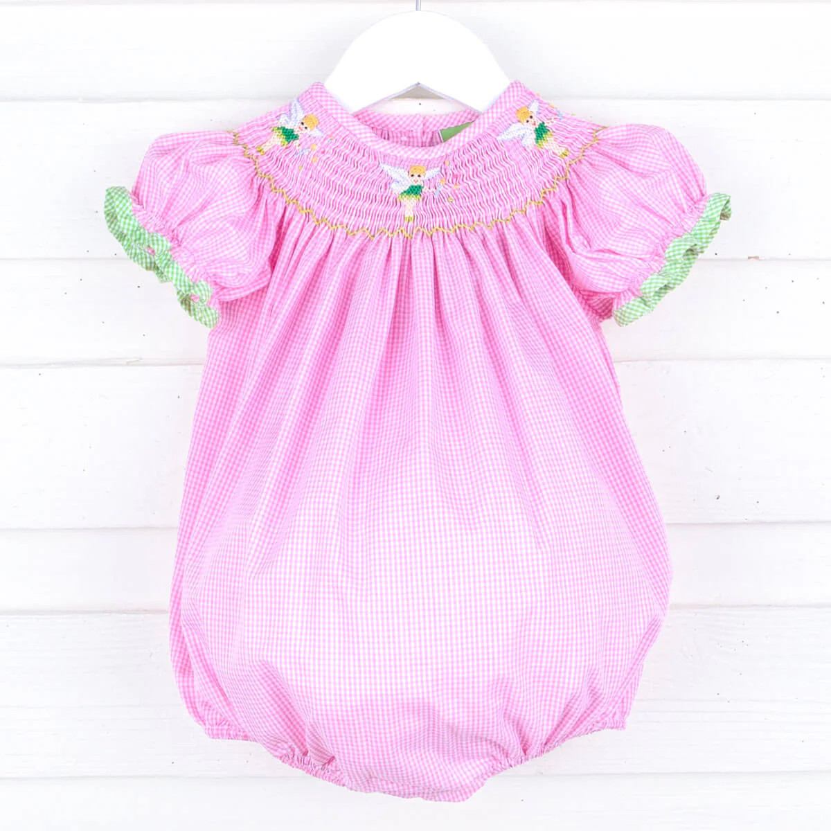 Neverland Fairy Pink Smocked Bubble | Classic Whimsy