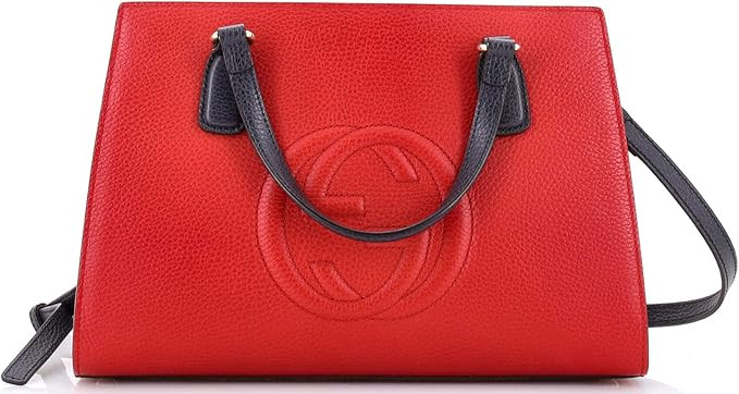 Amazon.com: Gucci, Pre-Loved Soho Convertible Top Handle Satchel Leather Medium, Red : Amazon Lux... | Amazon (US)