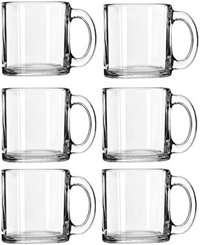 Amazon.com | Libbey Crystal Coffee Mug Warm Beverage Mugs Set of (13 oz) (6): Coffee Cups & Mugs | Amazon (US)
