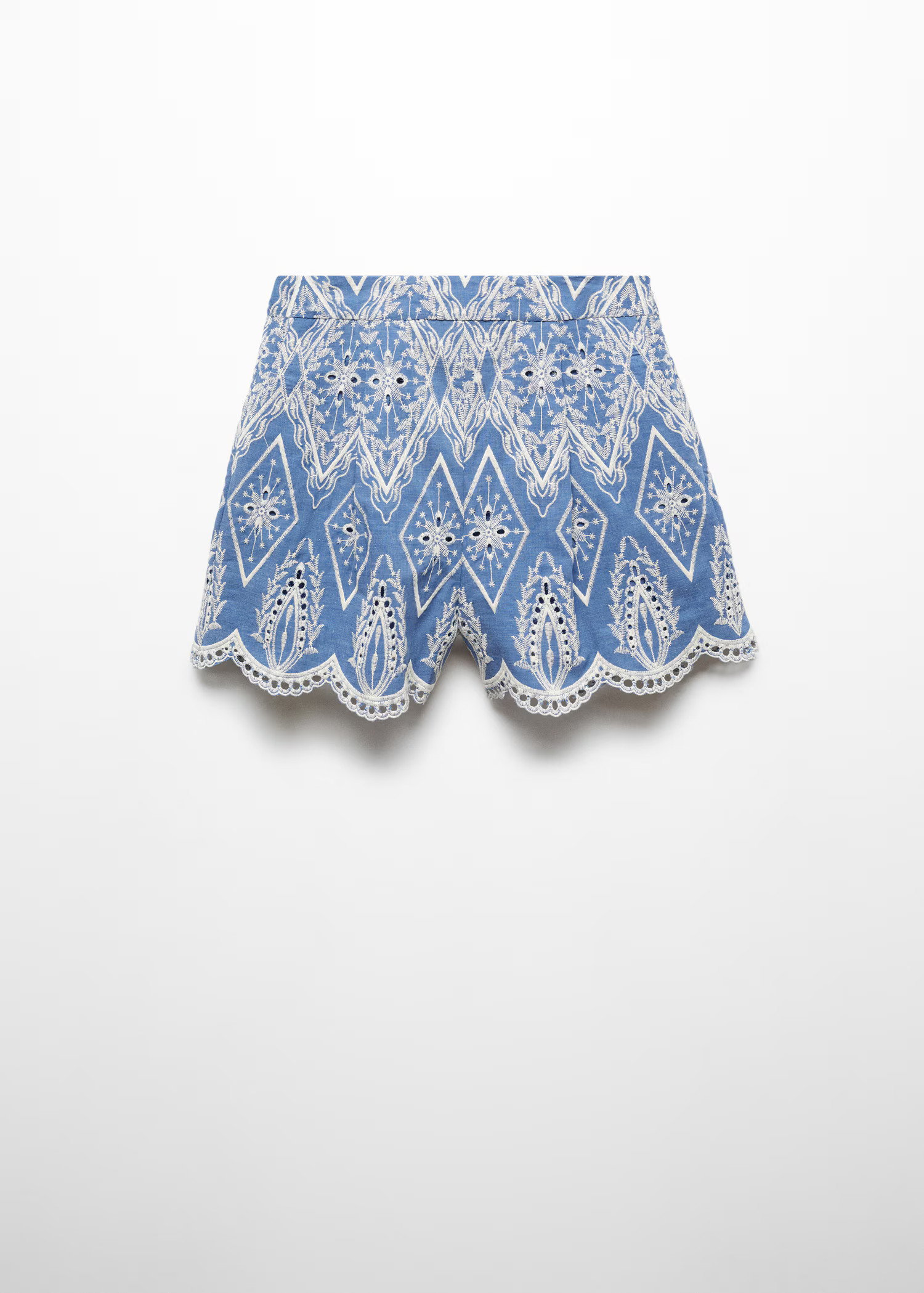 Embroidered openwork shorts | MANGO (US)