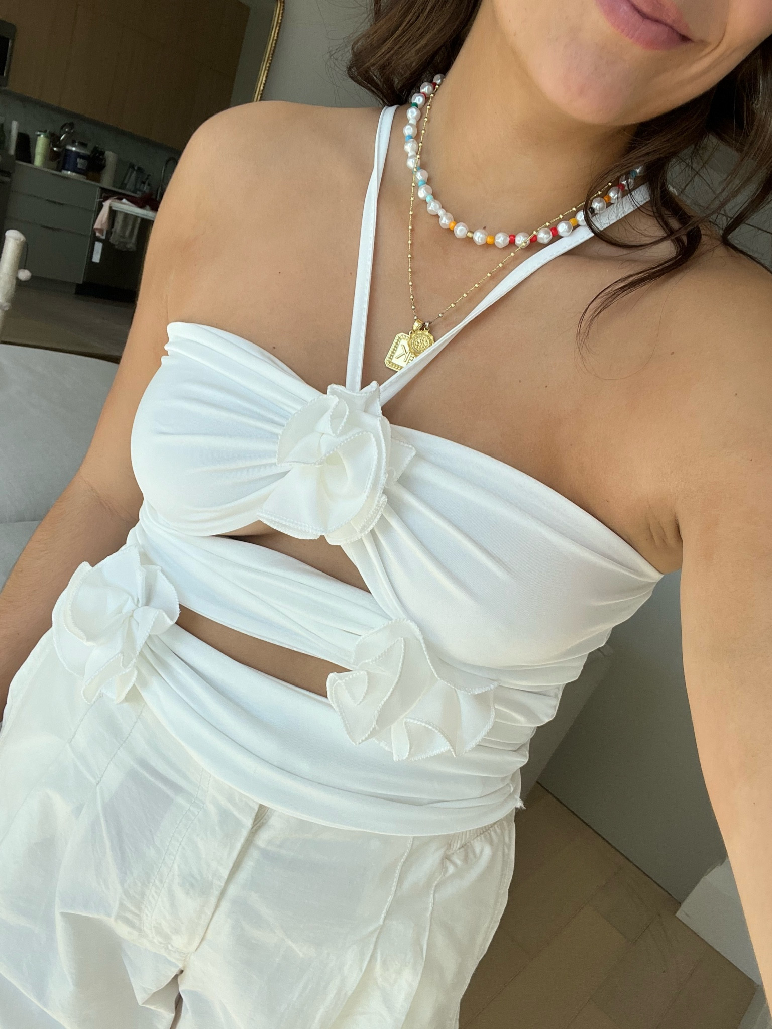 Found some cute + dainty tops from Amazon for spring & summer. This one reminds me the Show Me Your Mumu brand but 1/4th of the price - only around $30! Deff a bit show-y in the bust area but fashion tape would fix that. Size L! 

#LTKfindsunder50 #LTKFestival #LTKSeasonal