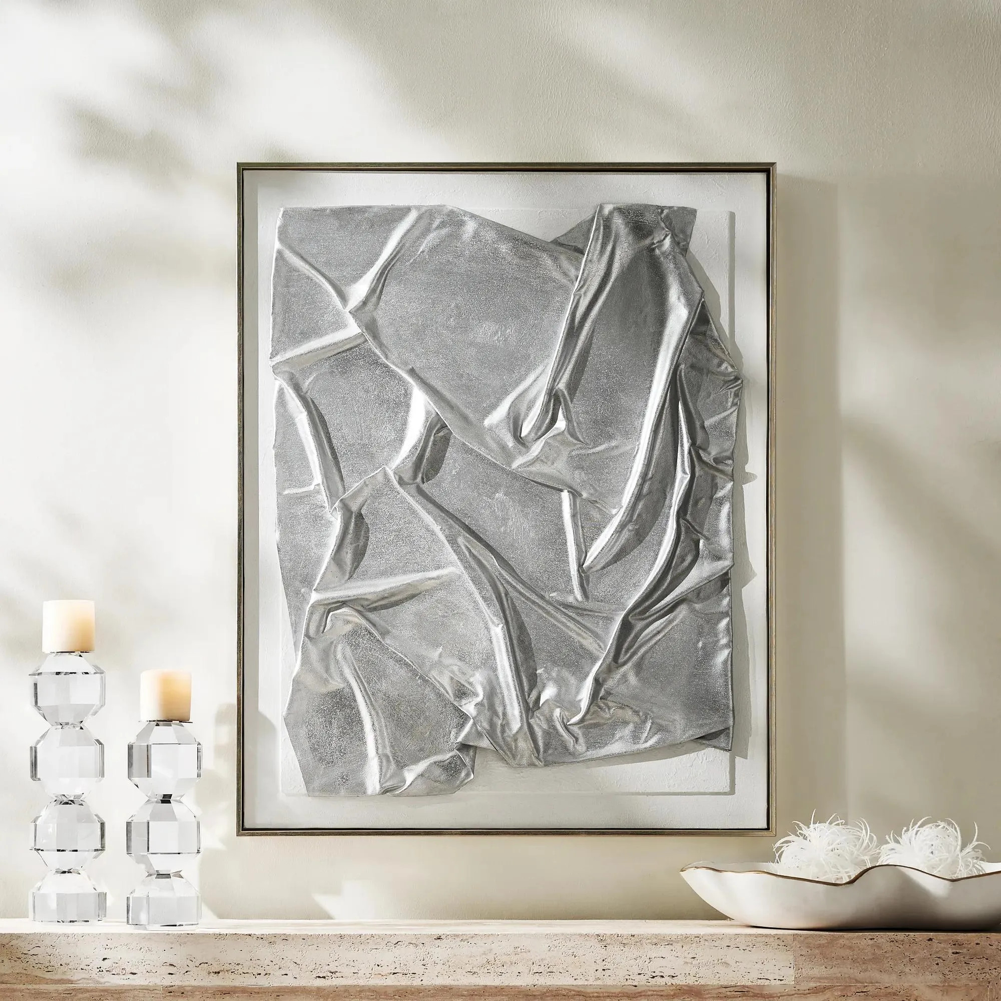 In the Mood Painting - Silver | Z Gallerie