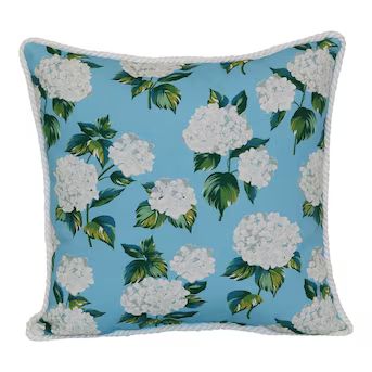 allen + roth Floral Blue Square Throw Pillow Lowes.com | Lowe's