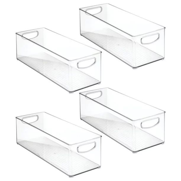 mDesign Plastic Kitchen Organizer - Storage Bin with Handles for Pantry, Cupboard, Cabinet, Fridg... | Walmart (US)