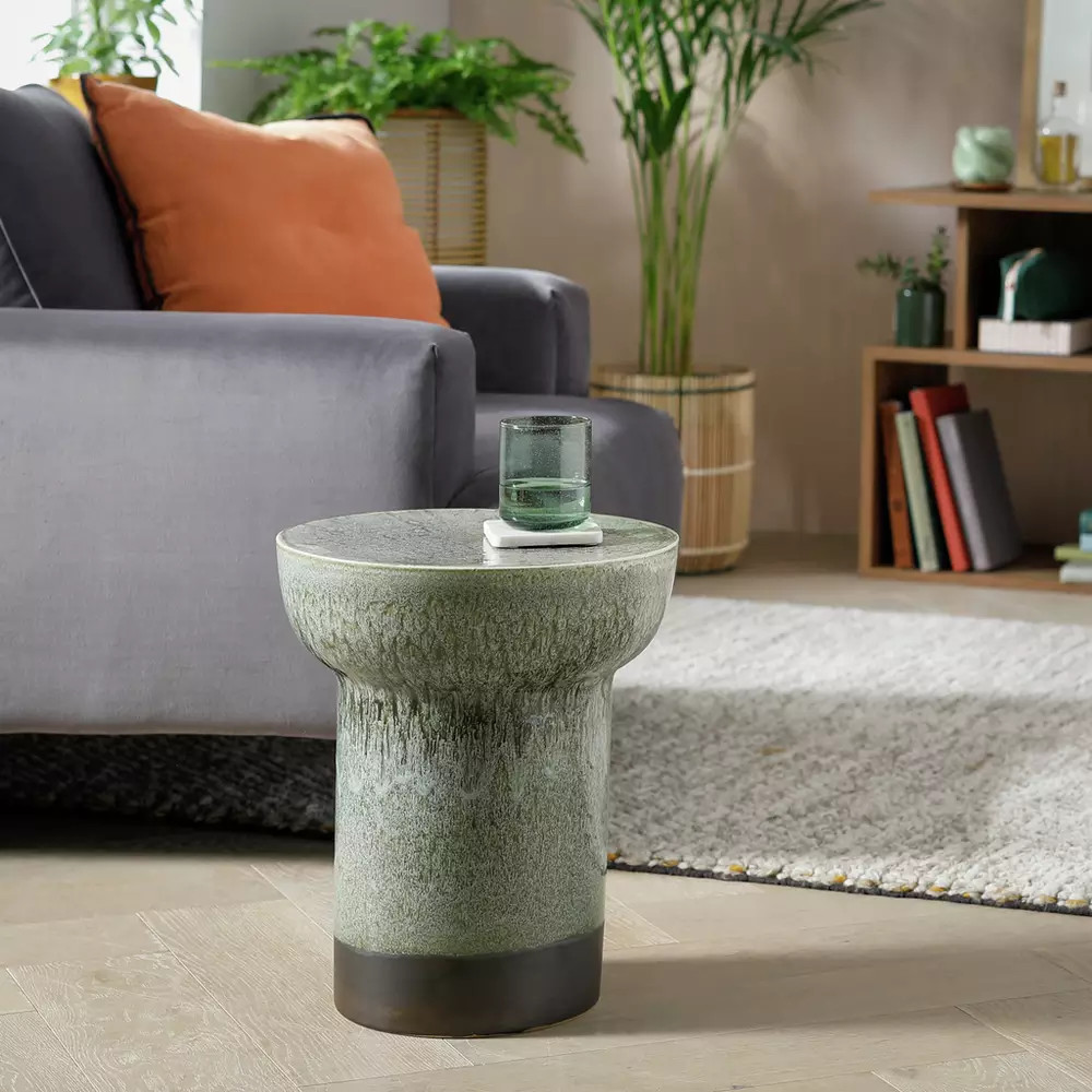 Habitat Bali Side Table - Green | Habitat UK