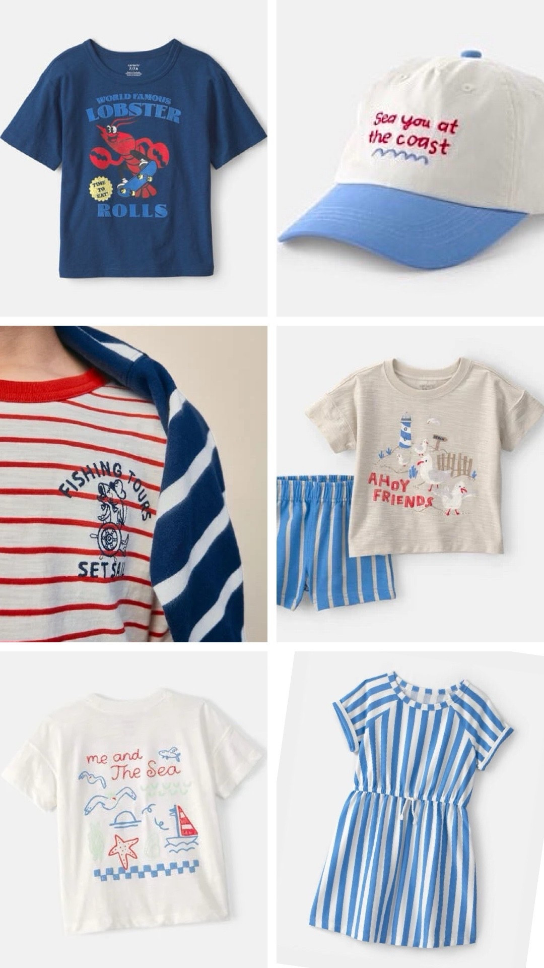 Nautical red white and blue striped seagull print kids clothes for spring break and summer 

#LTKKids