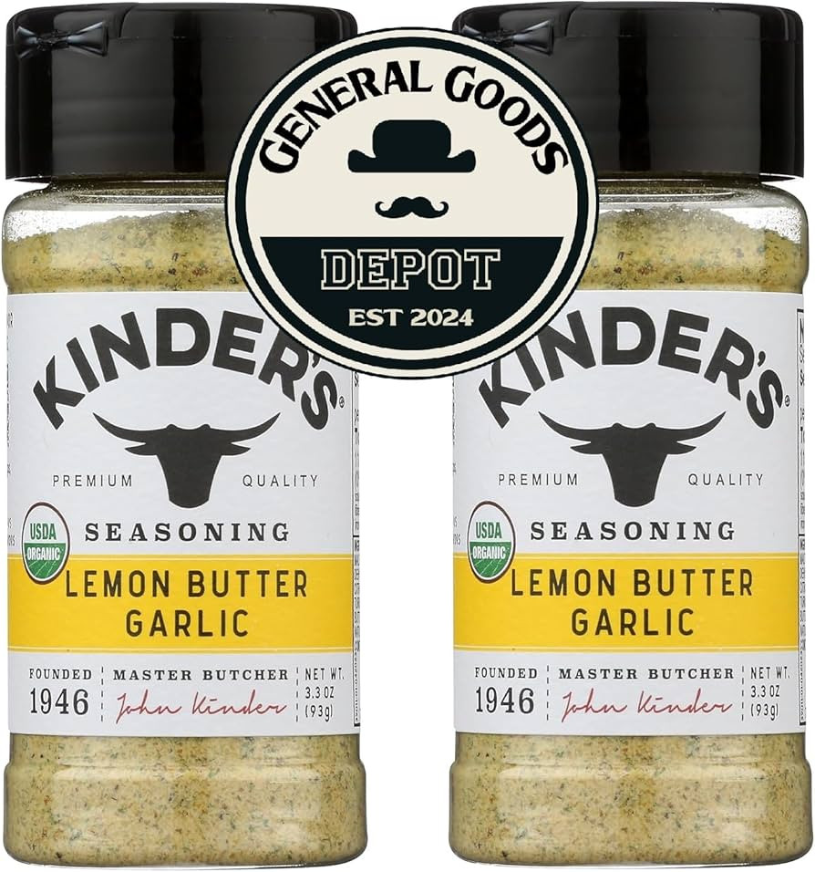 General Goods Kinders Lemon Butter and Garlic Seasoning (2-PACK) - ** GGD Sticker included !!!! | Amazon (US)
