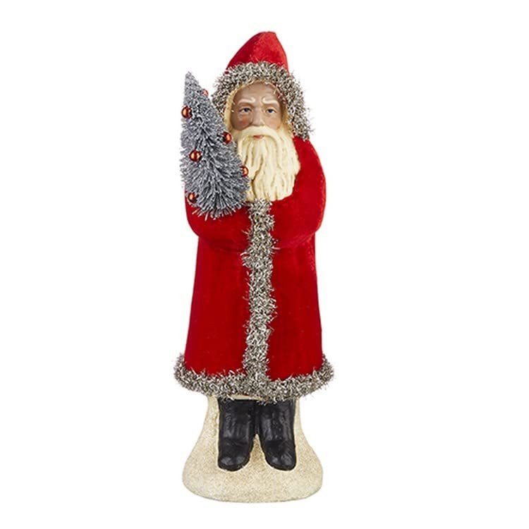 RAZ Imports 2022 Collected Christmas 12" Red Velvet Santa | Amazon (US)