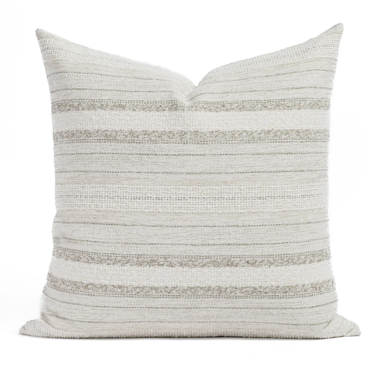 Acadia Stripe 22x22 Pillow, Salt | Tonic Living