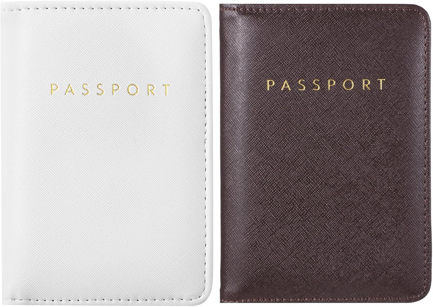 2 Pcs Passport Cover Holder for Travel Waterproof Leather Passport Wallet Case Book Travel Cruise... | Amazon (US)