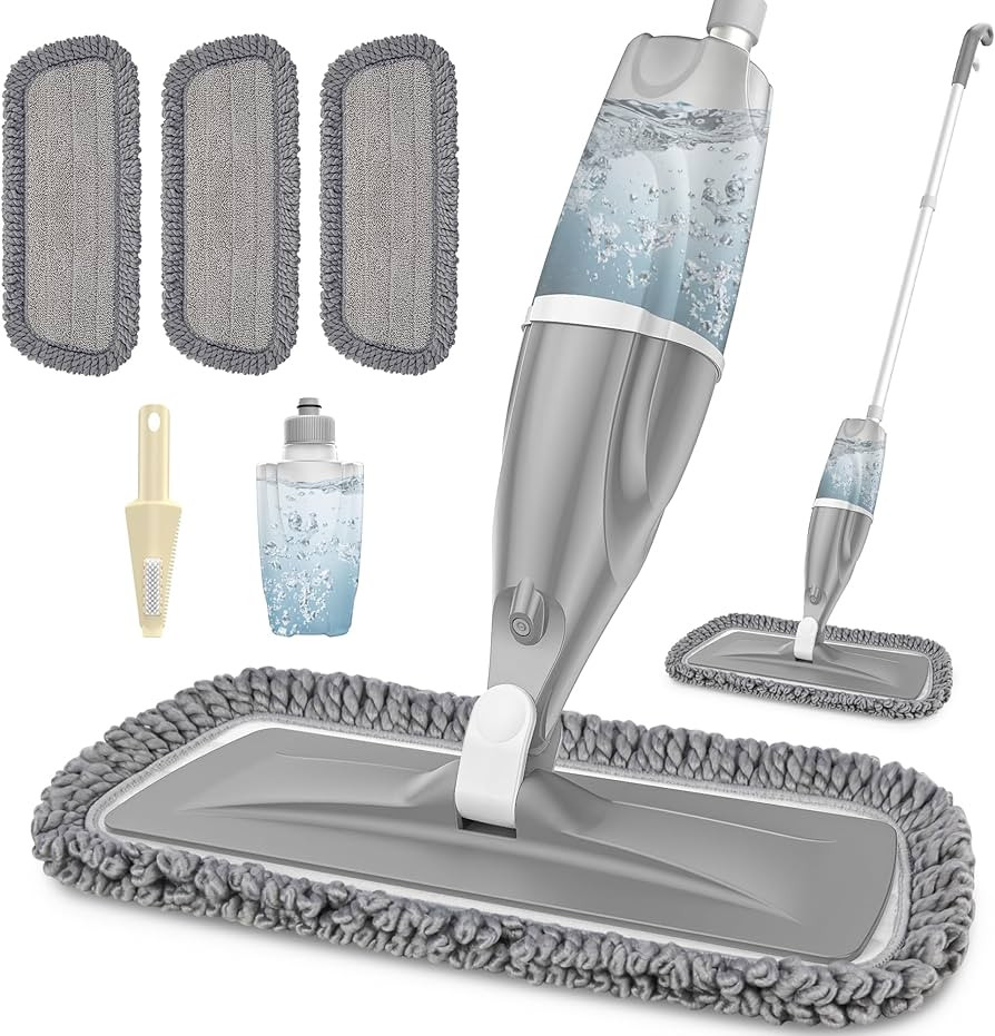 Spray Mop Microfibre Mops for Cleaning Floors - EXEGO Floor Mops with Spray For Hard Floors with ... | Amazon (UK)