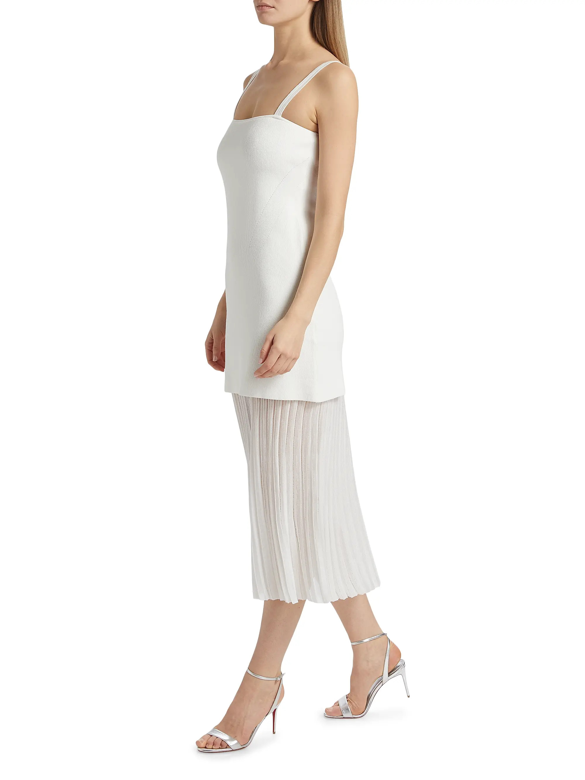 Vienna Mixed-Media Midi-Dress | Saks Fifth Avenue