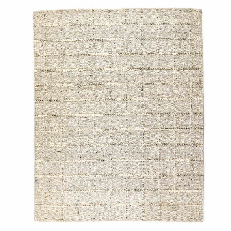 Four Hands Grid Jute Rug - Bleached Grid Jute | Boutique Rugs