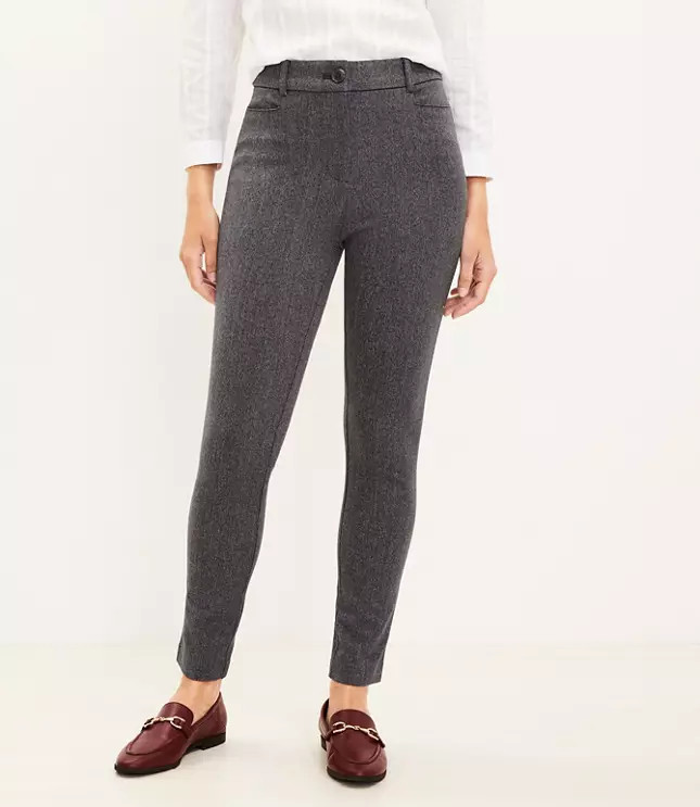 Curvy Sutton Skinny Pants in Texture | LOFT