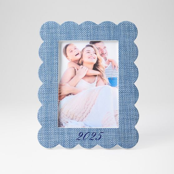 Raffia Scalloped Photo Frame | Mark and Graham