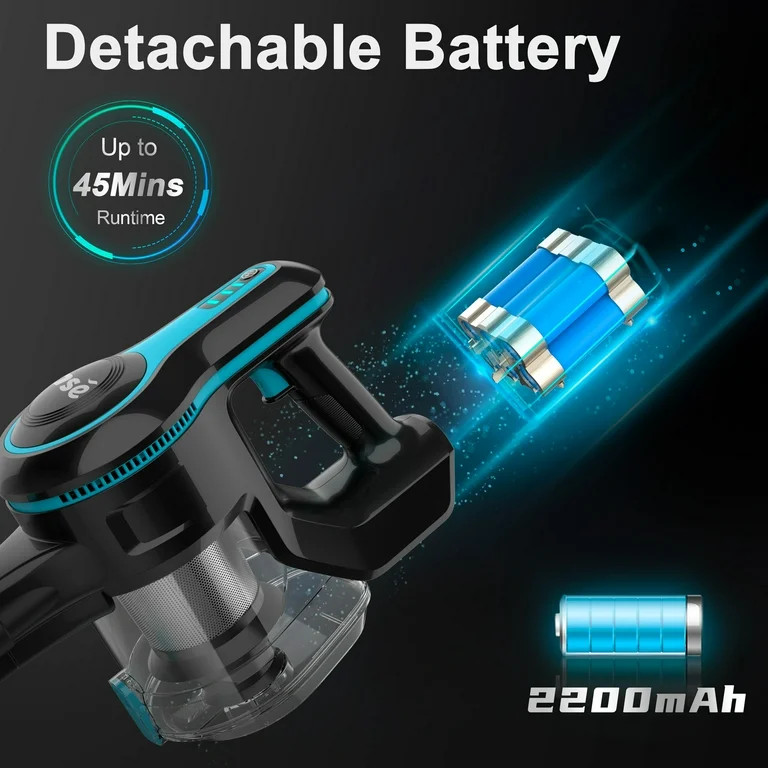 INSE Cordless Stick Vacuum Cleaner, 20kPa Powerful  Rechargeable Battery Vacuum, 6-in-1 Lightweig... | Walmart (US)