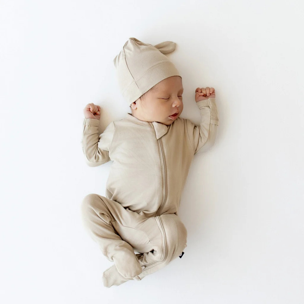 Zippered Footie in Almond | Kyte BABY