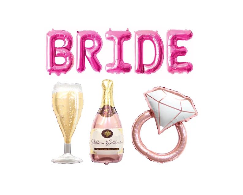 BRIDE Letter Balloon Banner Pink Bridal Shower Decorations - Etsy | Etsy (US)