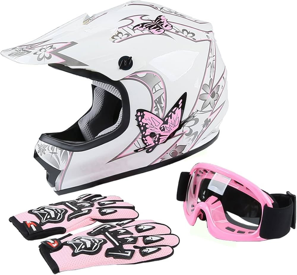XFMT DOT Youth Kids Motocross Offroad Street Dirt Bike Helmet Goggles Gloves ATV Mx Helmet … | Amazon (US)