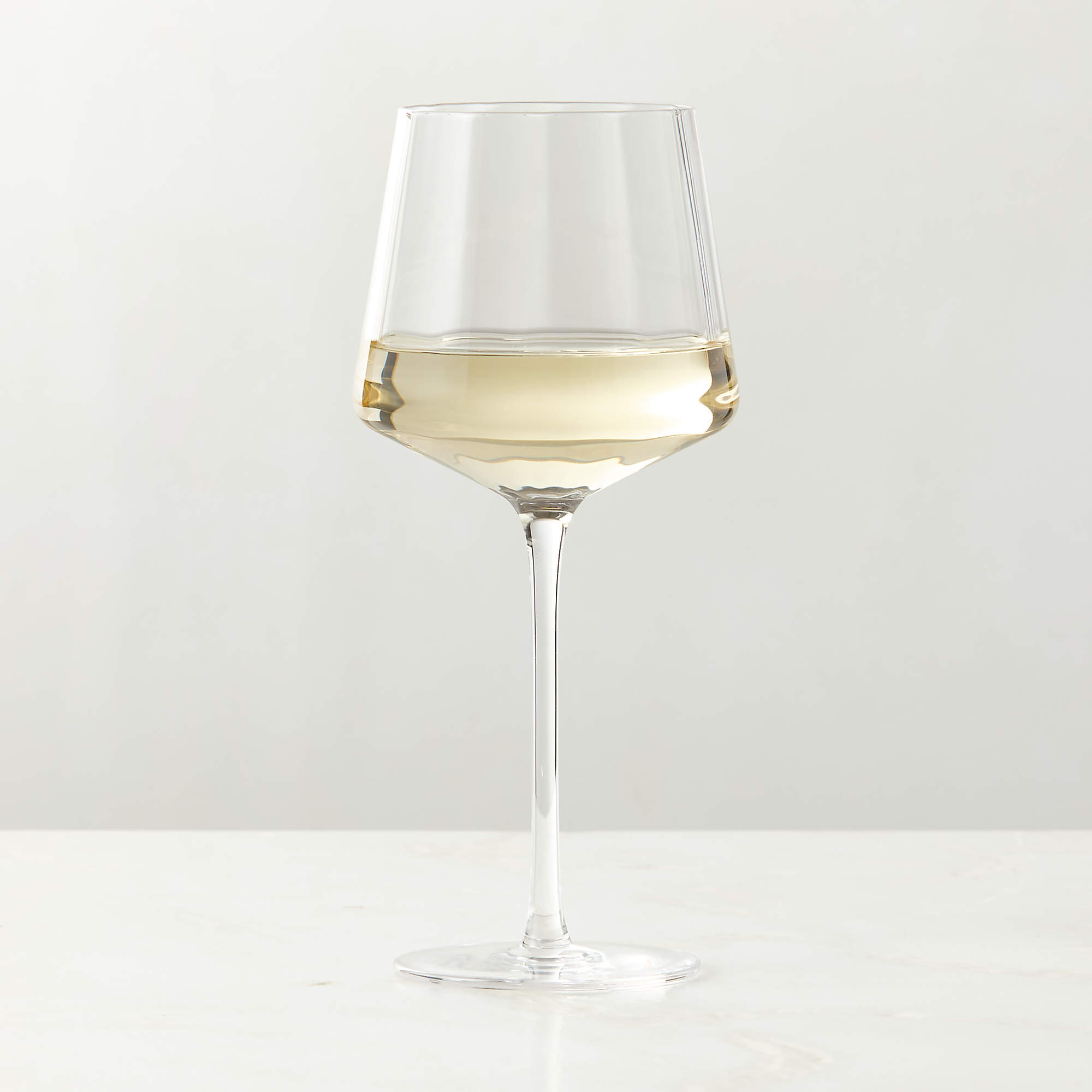 Muse Optic Fluted White Wine Glass + Reviews | CB2 | CB2