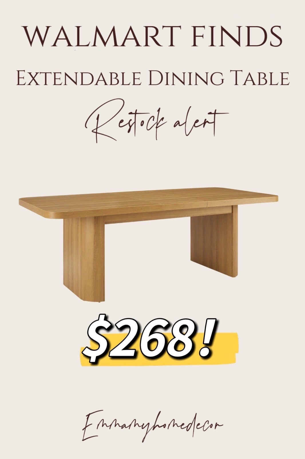 Deal of the day! This Walmart viral extendable dining table just back in stock for $268! It can seats up to 8 people! Free shipping and return! Such an amazing deal! Runn before it's gone!

#LTKFindsUnder100 #LTKSaleAlert