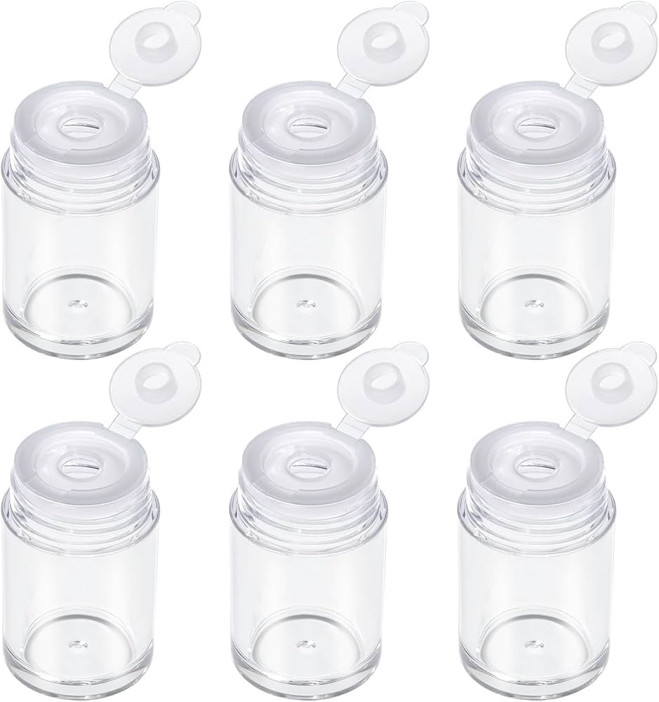 RAYNAG 6 Pieces Mini Empty Loose Powder Bottle, Travel Size Glitter Containers Eye Shadow Powder ... | Amazon (US)