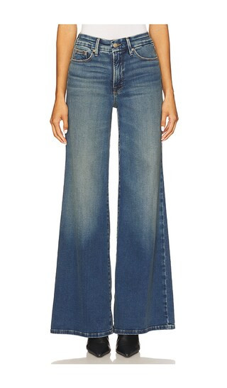 Good American Soft Tech Good Waist Palazzo Jeans in Blue. - size 22 | Revolve Clothing (Global)