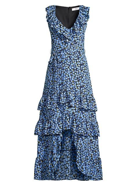 Morrell Floral Ruffled High-Low Dress | Saks Fifth Avenue