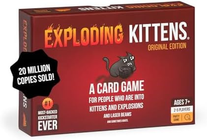 Exploding Kittens Original Edition - 2-5 Players - Ages 7+ - 15 Minutes to Play - High Stakes Car... | Amazon (US)