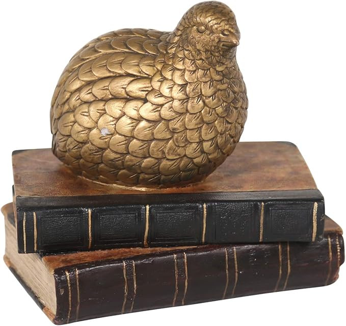 Sagebrook Home Polyresin Quail Sitting On Book Figurine, Accent Piece Sculpture Home Decor Collec... | Amazon (US)