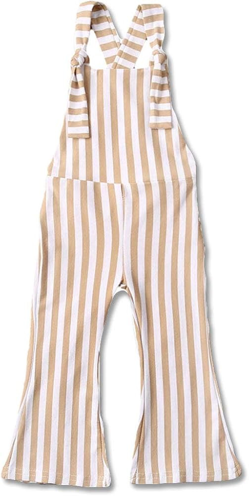 TheFound Toddler Kids Baby Girl Summer Overalls Bell-Bottom Jumpsuit Romper Pants Jeans 4th of Ju... | Amazon (US)