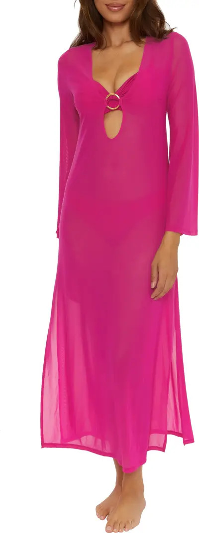 Trina Turk Elaire Mesh Cover-Up Maxi Dress | Nordstrom Dress Hot Pink Cover Up Dress | Nordstrom