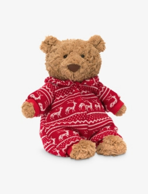 JELLYCAT - Bartholomew Bear Winter Pyjamas soft toy 26cm | Selfridges.com | Selfridges