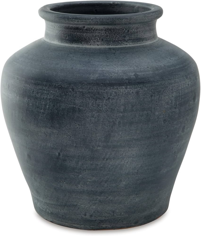 Signature Design by Ashley Meadie Traditional Indoor Terra Cotta Tabletop Vase with Wide Mouth, B... | Amazon (US)