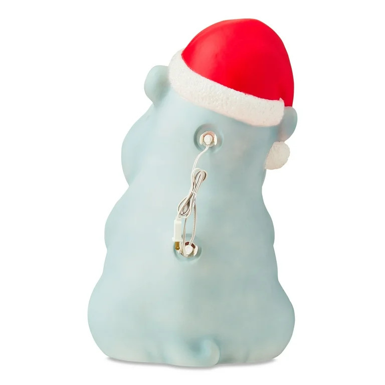 Lighted Blow Mold Hippo Outdoor Christmas Decoration, Multi-Color, 25", by Holiday Time | Walmart (US)