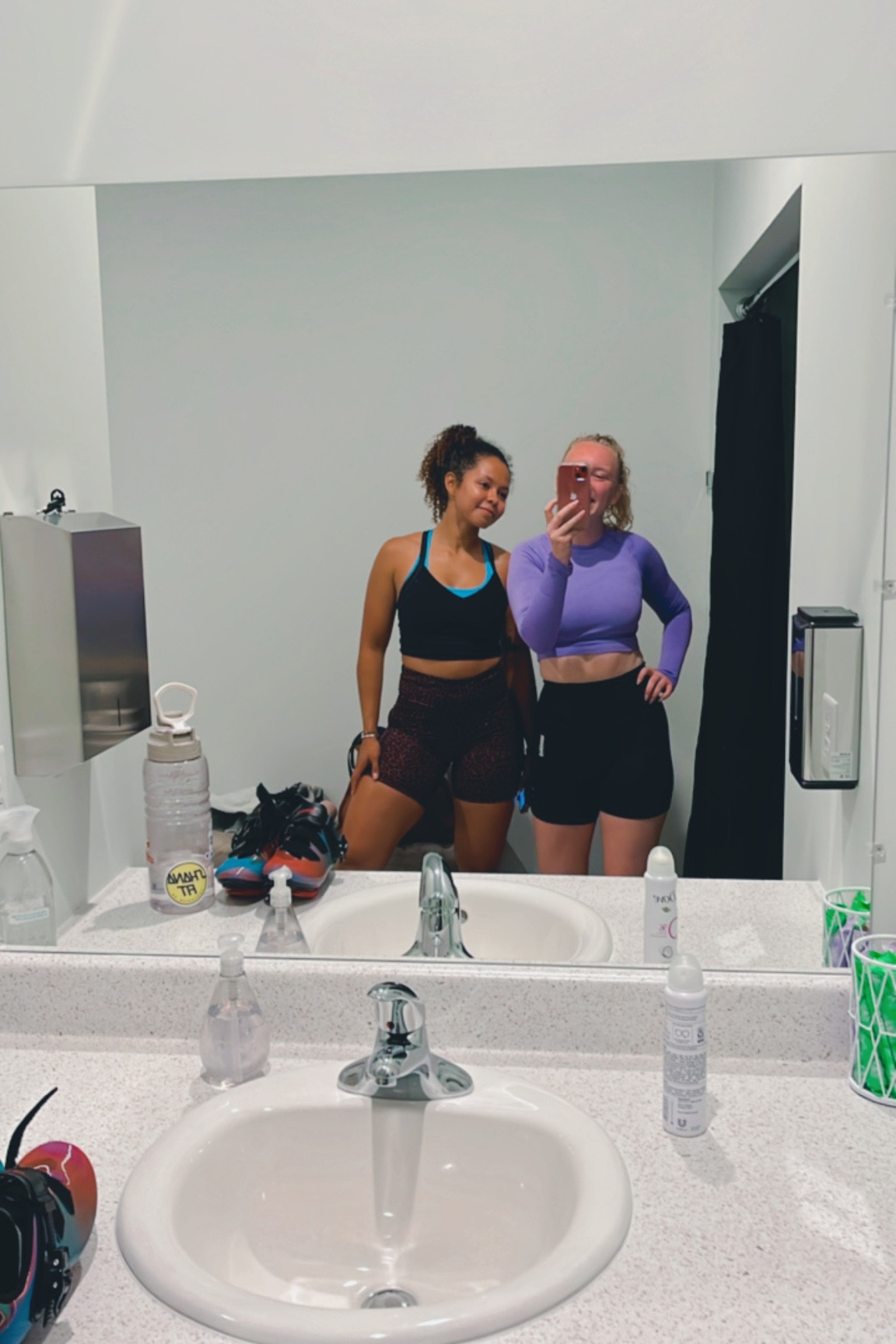 Gymshark spin outfit, long sleeve gym top, biker shorts, vital seamless shorts, Whitney Simmons gymshark collection 

#LTKunder50 #LTKstyletip #LTKfit